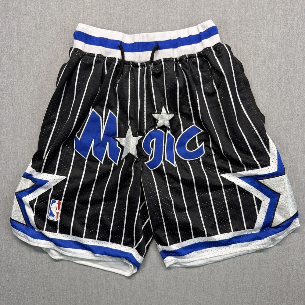 Vintage Y2K Just Don Orlando Magic NBA 1992 - 1993 Mesh Shorts Black Blue Medium